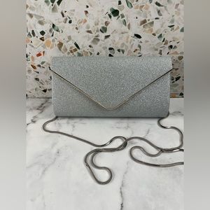 Larcenciel Clutch Purses Women Sparkling Envelope  Evening Bag Detachable Chain